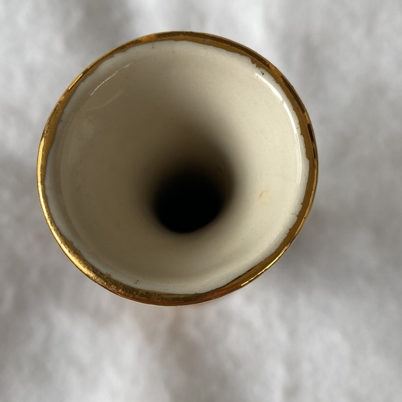 Holley Ross Weeping Gold Splatter Bud Vase Vintage - Picture 9 of 10